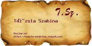 Tézsla Szabina névjegykártya