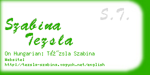 szabina tezsla business card